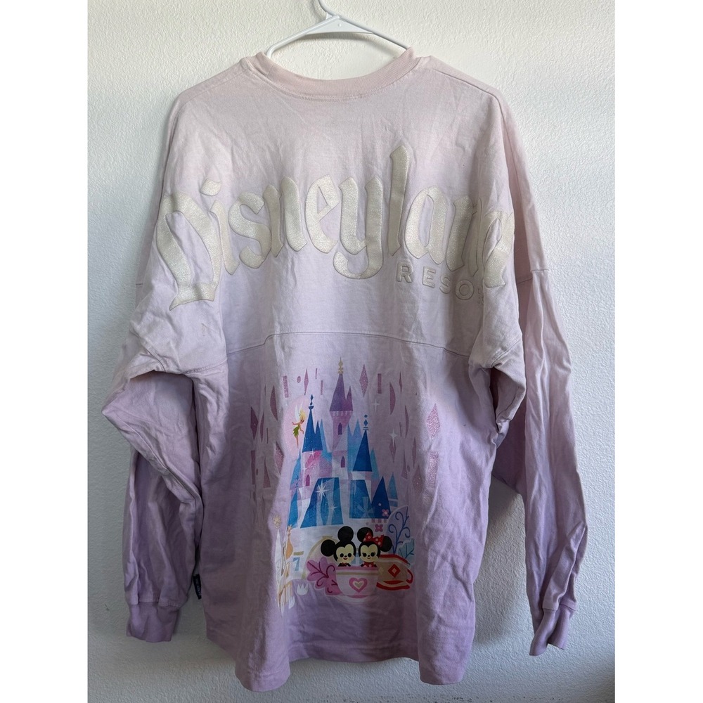Disney Long Sleeve Tee in Light Purple and Pink with Tea Party Characters - Picture 2 of 3